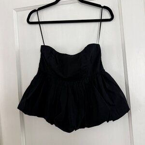 Strapless Bubble Hem Top